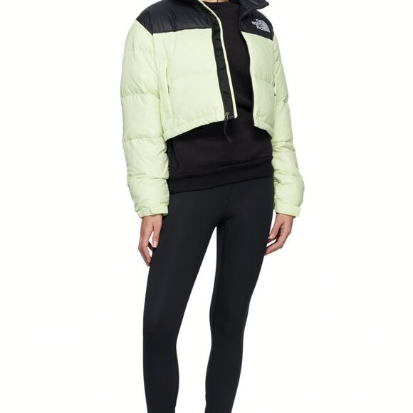 North‎ Face Nuptse Short Down Jacket Lime Cream L NWT IN PACKAGE - Picture 4 of 7